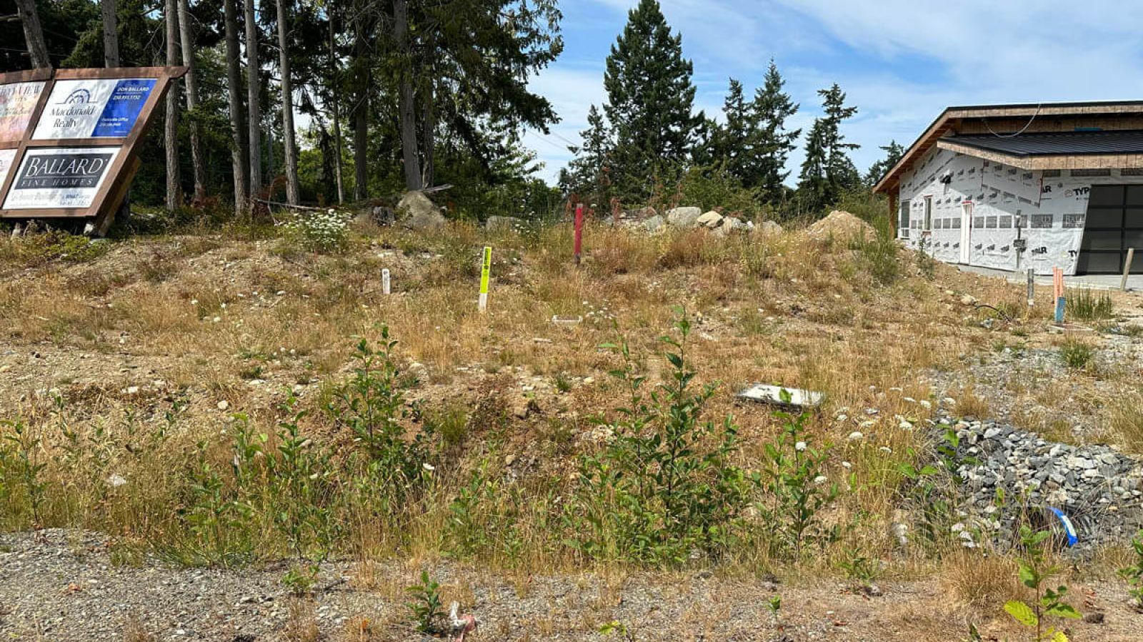 Empty lot photo of Lot 13 of Bayview Estates in French Creek, BC