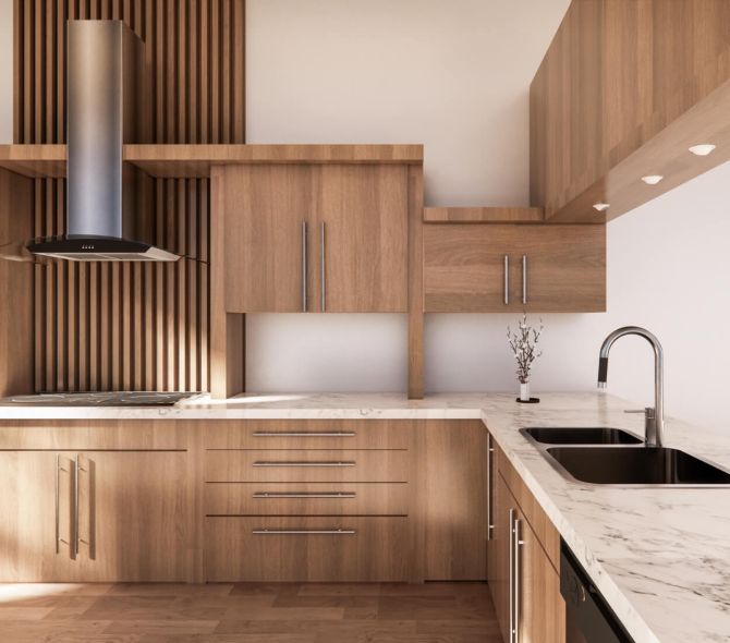 Interior Decor photo, kitchen with wooden cabinetry, Ballard Luxury Homes