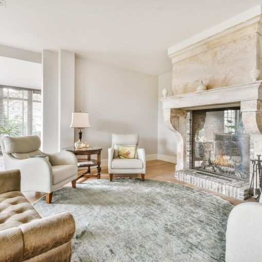 Interior Decor photo, living room with fireplace, Ballard Luxury Homes