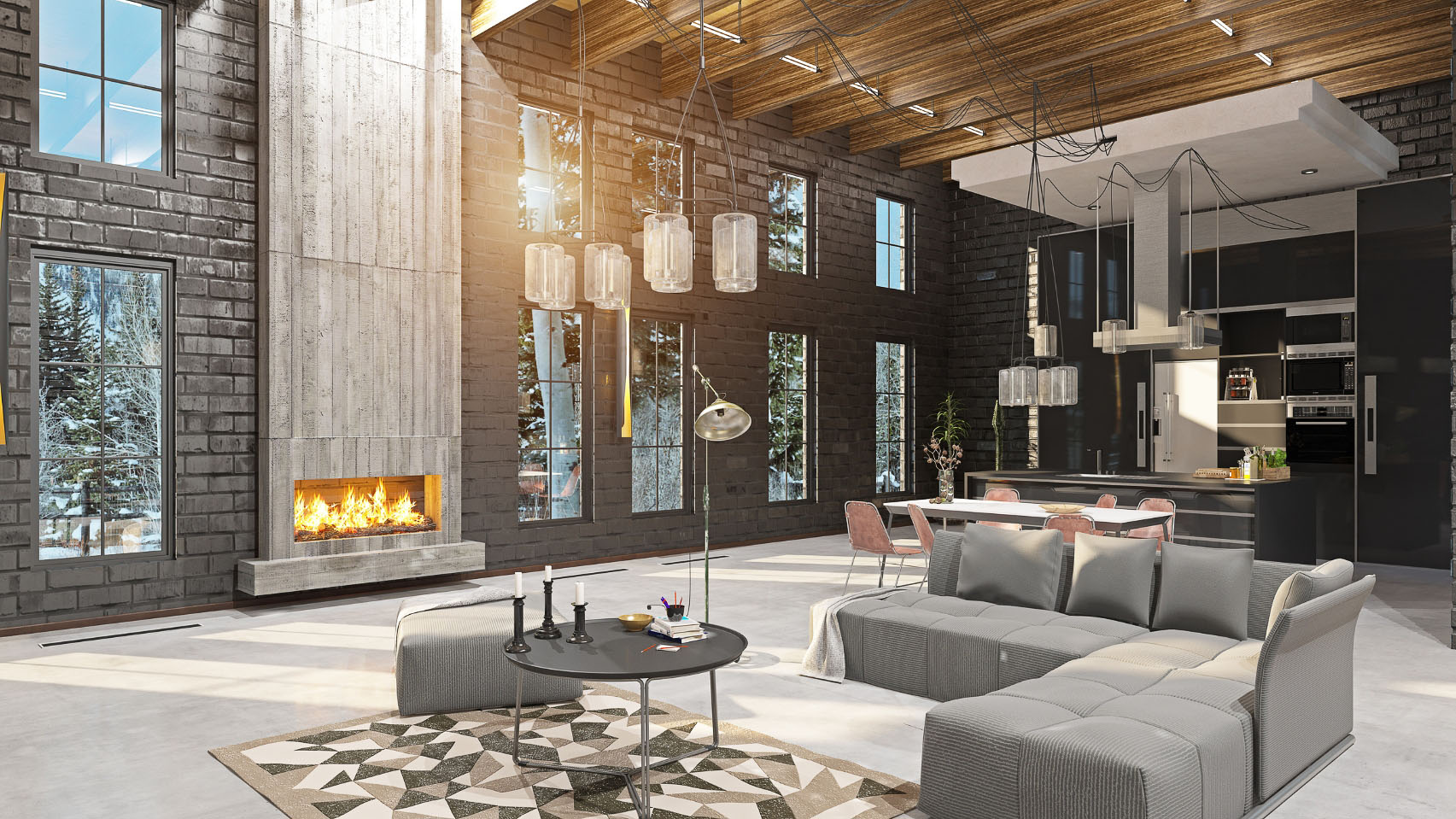 Luxury interior living room of home, Ballard Luxury Homes