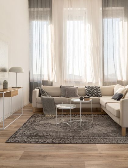 Interior of living room, gold colouring, Ballard Luxury Homes